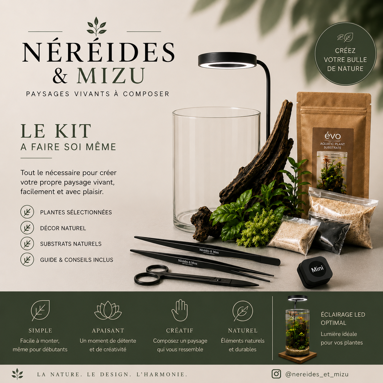 Présentation complète du kit à faire soi-même Néréides & Mizu